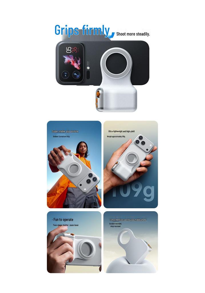 Magsafe Bluetooth Portable Selfie Handle with Magnetic Grip