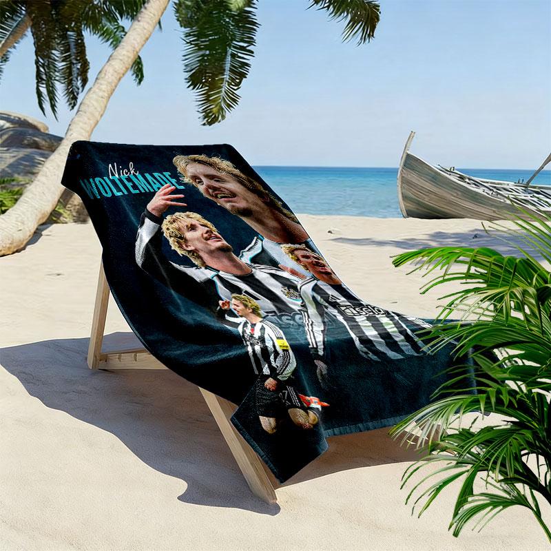 Newcastle United Print Beach Towel, Large Soft Quick Dry Towel for Beach Camping Swimming