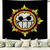 One Piece Logo Wall Tapestry Aesthetic Wall Hanging Printed Fabric Blanket Decorative Tapestries For Bedroom Living Room Home Decor