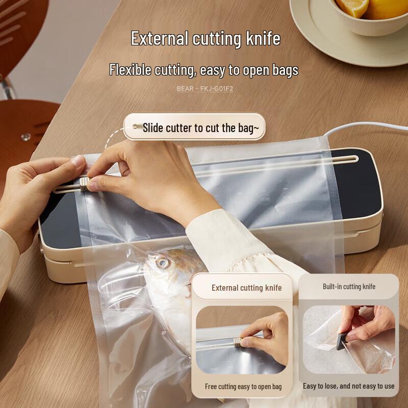 Bear Automatic Vacuum Sealer with Wide Suction & 60Kpa Strong Suction