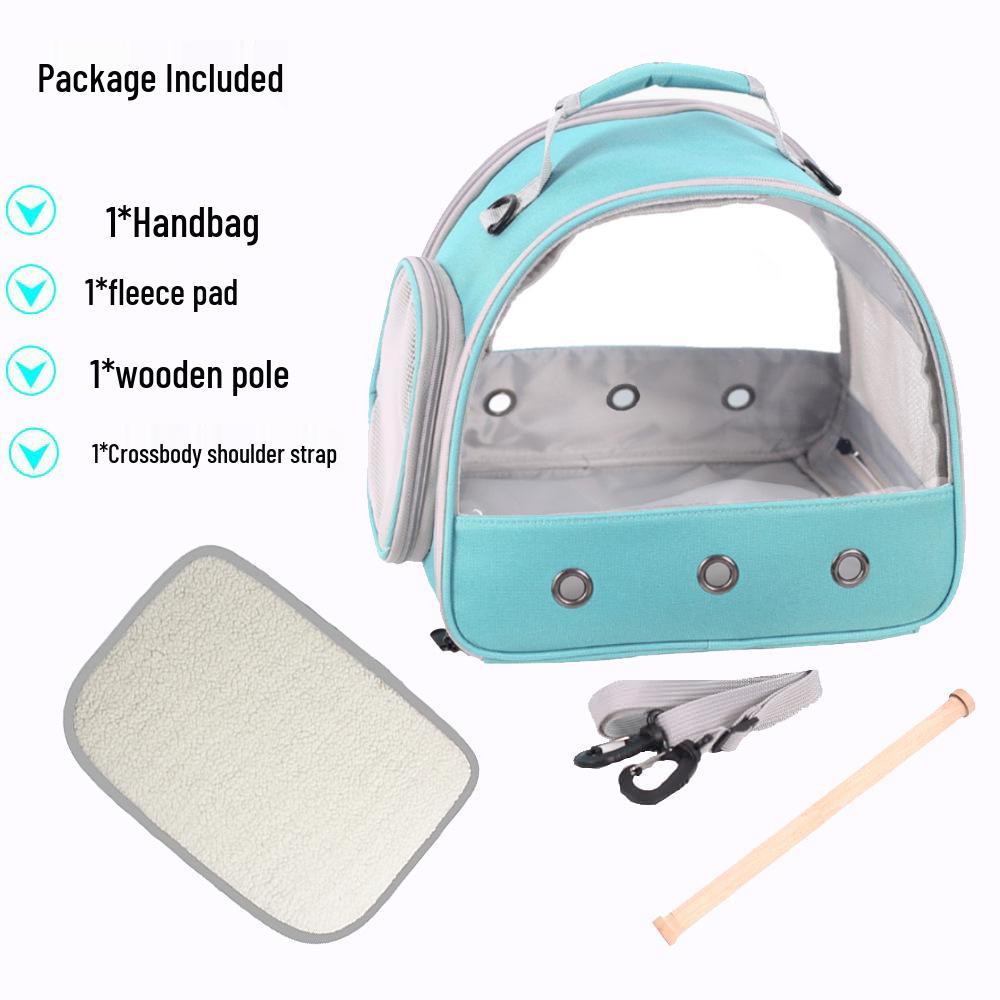 

Breathable Transparent Bird Outing Bag for Budgies and Cockatiels Handbag светло-зеленый