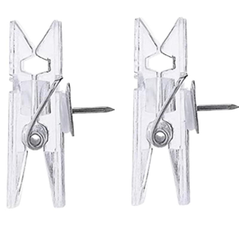 Transparent Plastic Clips: Creative Pushpins for DIY, Photos, Cork Boards