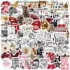 100 Pieces of Retro Lucky Girl Aesthetic Handbook Graffiti Stickers for Decorative Waterproof Wall Decals