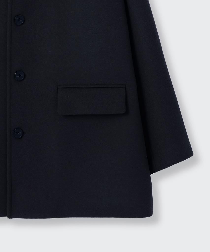 Musinsa Standard Wool Blend Oversized Car Coat [Grayish Navy]