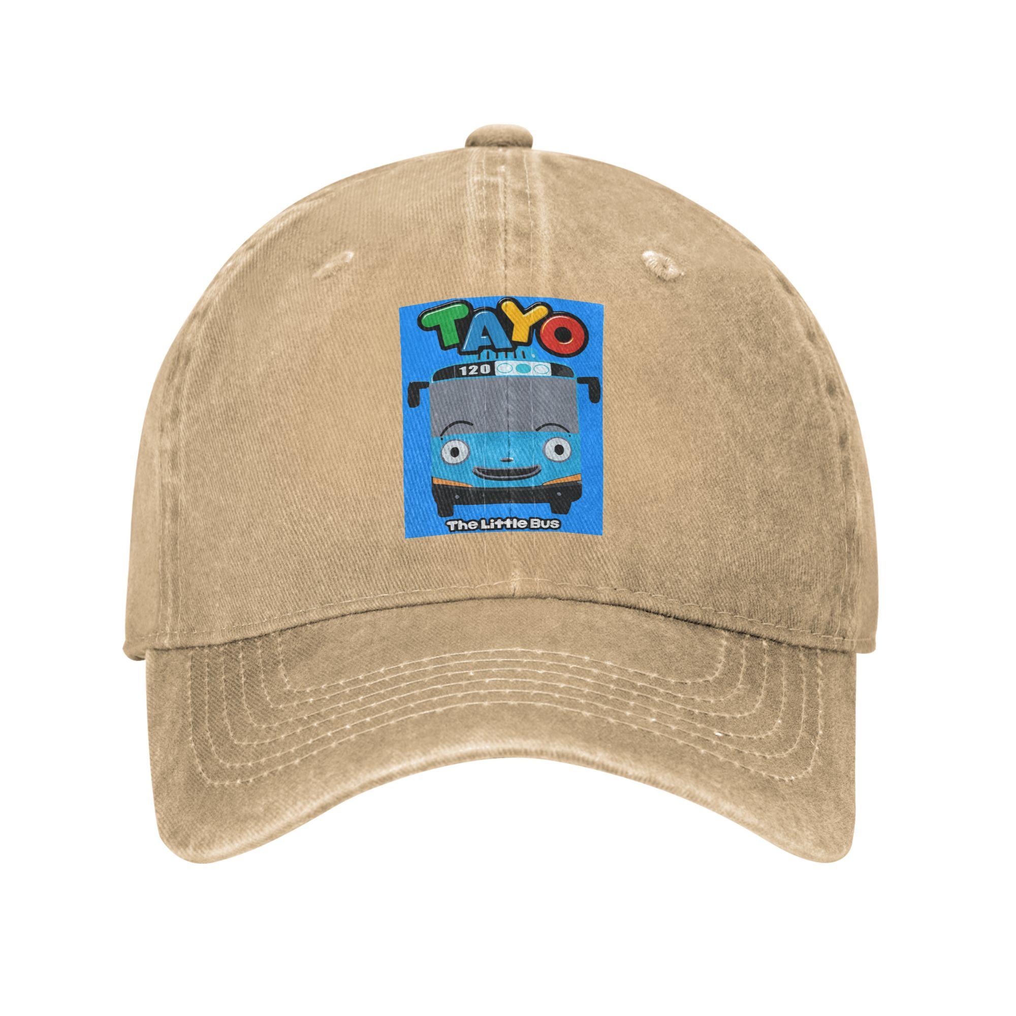 

Tayo The Little Bus Denim Cap Casual Baseball Caps Adjustable Hat Summer Unisex Baseball Hats One Size