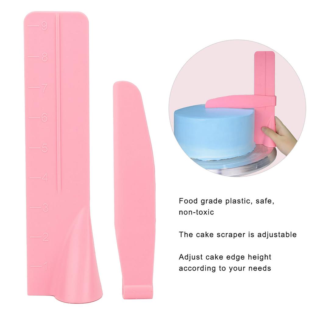 1 Set of Adjustable Height Cream Scraper Cake Gauge with Scale Kitchen Supplies for Fondant Cake