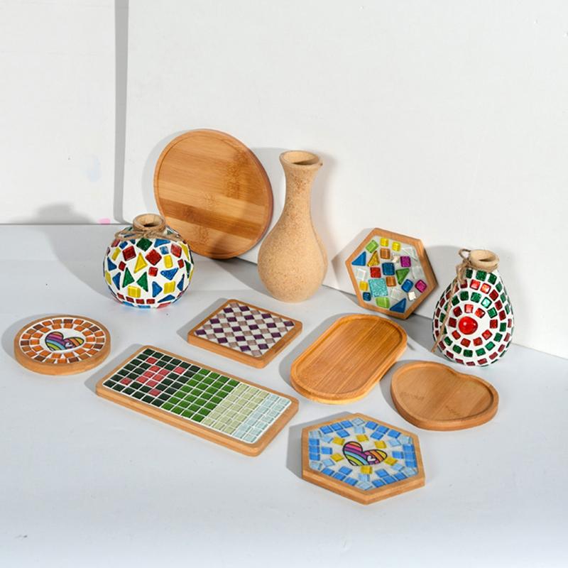 Wooden Soap Dispenser Tray Vanity Countertop Bottles Organizer Holder Round Square Candles Jewelry Storage Tray For Bathroom