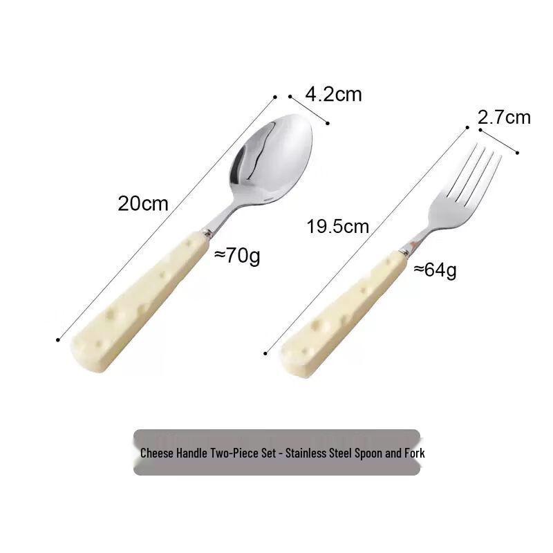 304 Stainless Steel Cheese Fork and Spoon Set