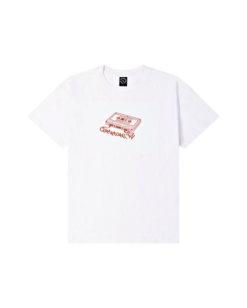 COMMUNITY CLUB Cassette Tape Tee White