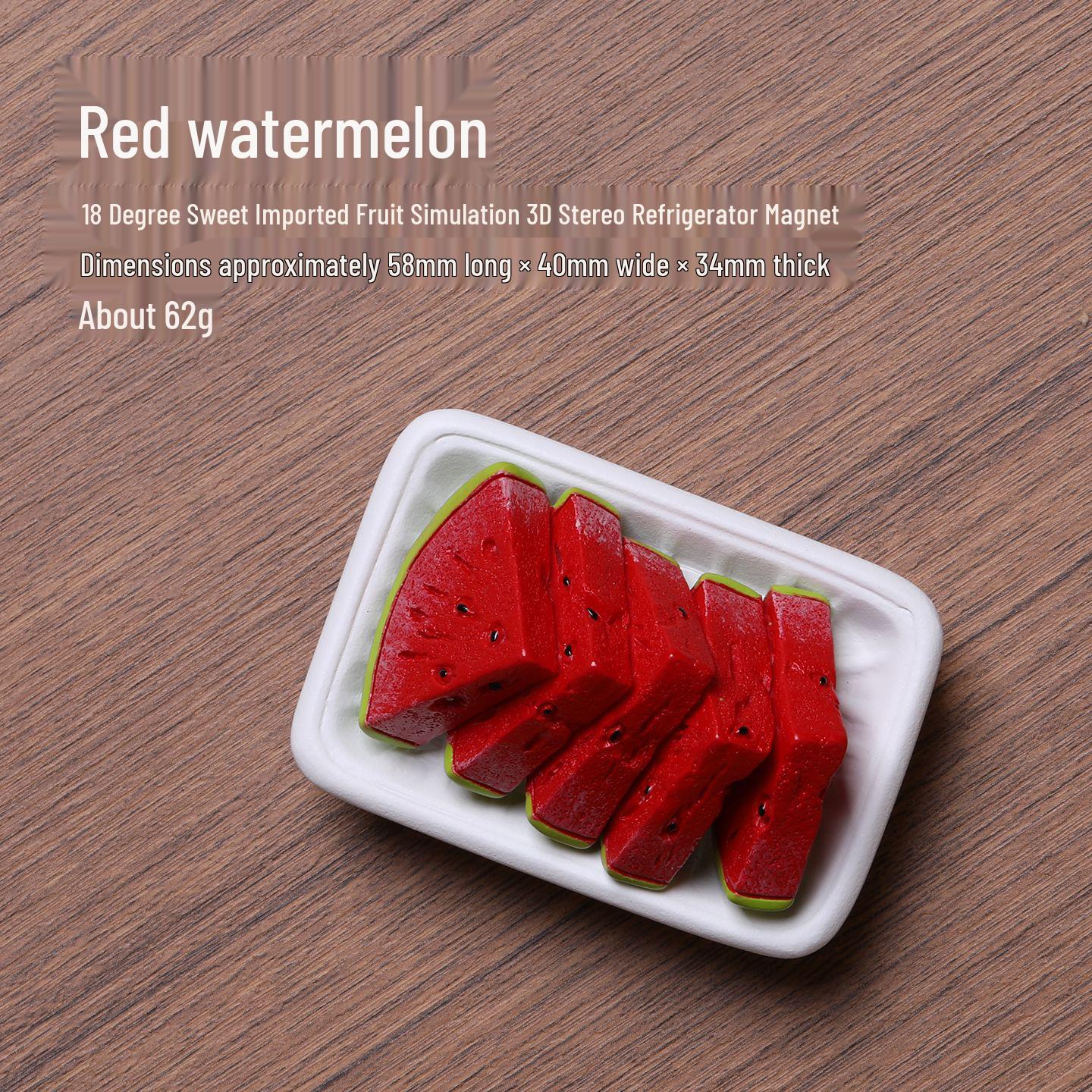 

3D Fruit Magnet: Watermelon, Cherry, Strawberry Cat Design