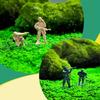 30pcs Plastic Army Men Action Figures Multiple Different Poses Soldier Model Set 1.96 Inches Red Green Yellow Blue Army ZSY