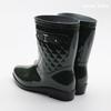 DeSire RoSe Women S gloSSy Belted Mid Calf Rain bootS