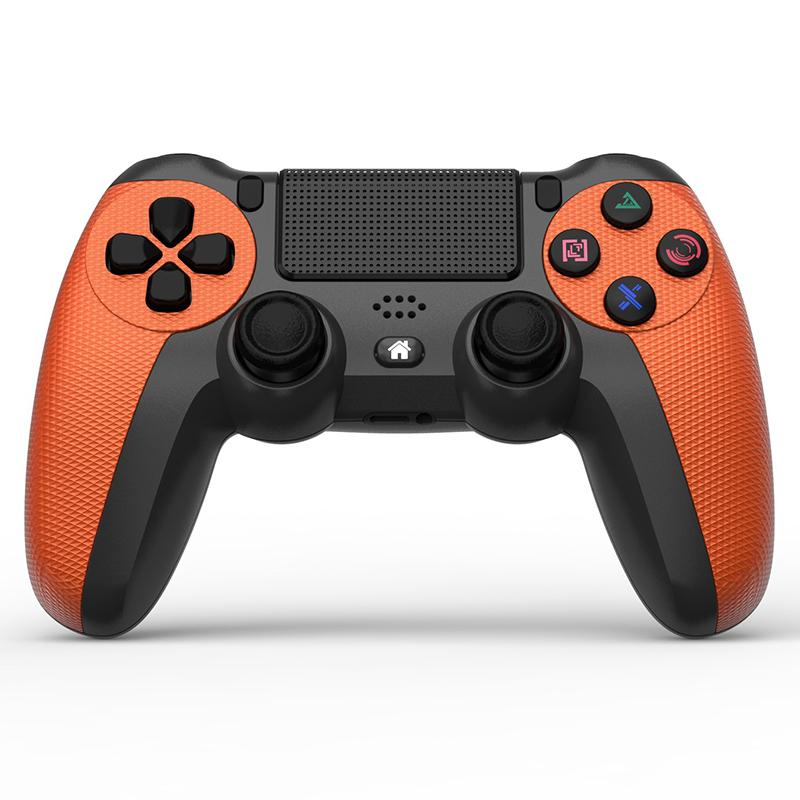 

Бездротовий контролер KM048 із Bluetooth-сумісністю для бездротової ігрової ручки PS4 4.0 із підтримкою світлової панелі, 6 осей та функцією вібрації Orange