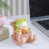 Desk Phone Holder Resin Frogs Shape Smartphone Stand Decorative Desktop Ornament For Home Office School