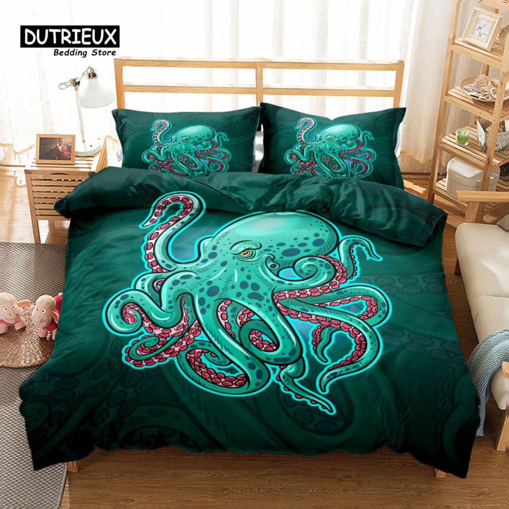 Modern Elegant Strange Giant Octopus Octopu Soft Comfortable Breathable For Bedroom Guest Room Decor Quilt