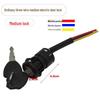 Tricycle/Bicycle Electric Lock Kit: Key Switch & Accessories for Large, Medium, Small Vehicles