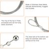 2Pcs Photo Hanging Wire and 24Pcs Mini Magnets, 1.5m(4.9ft) Stainless Steel Magnetic Photo Rope for Bedroom, Office, Wall Home Decor