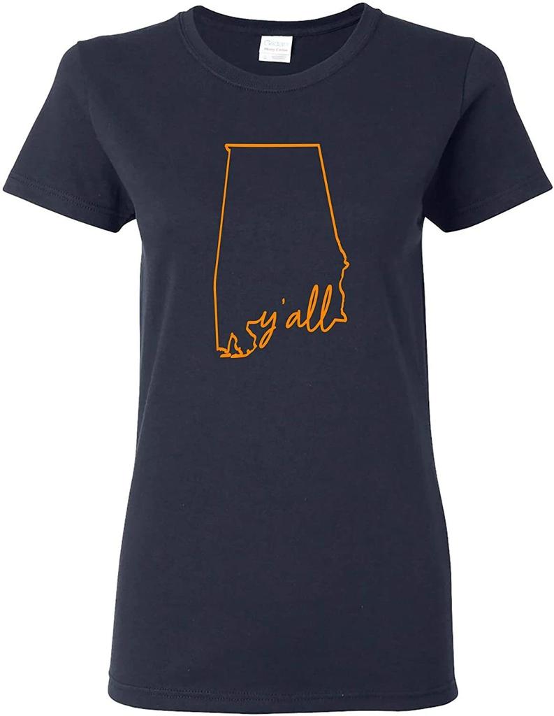 Alabama Y'all State Outline - Basketball Hometown Womens T-Shirt