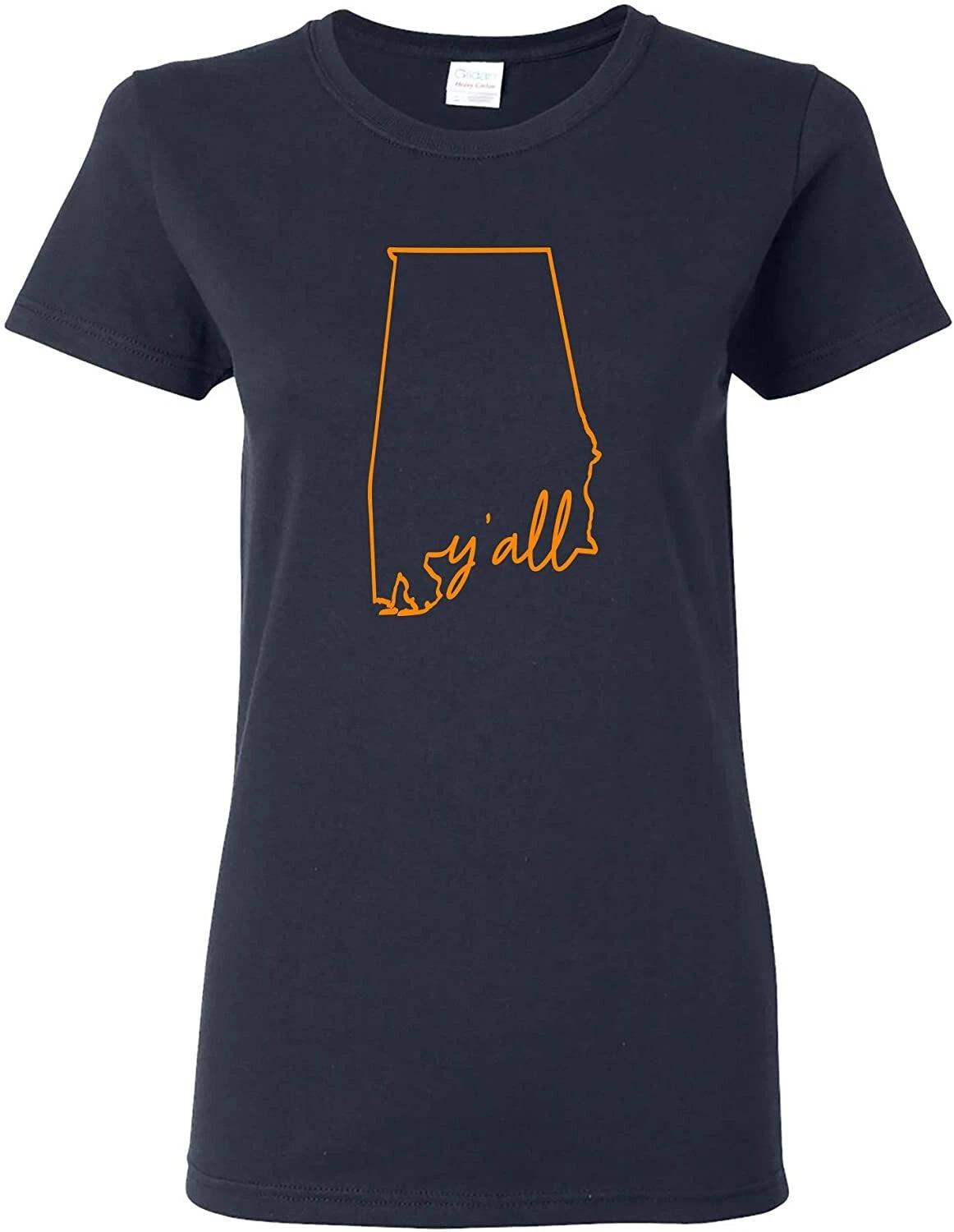 Alabama Y all State Outline - Basketball Hometown Womens T-Shirt S