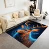Floral Deer Rug Home Carpet Non Slip Office Decor Gift Living Room Bedroom