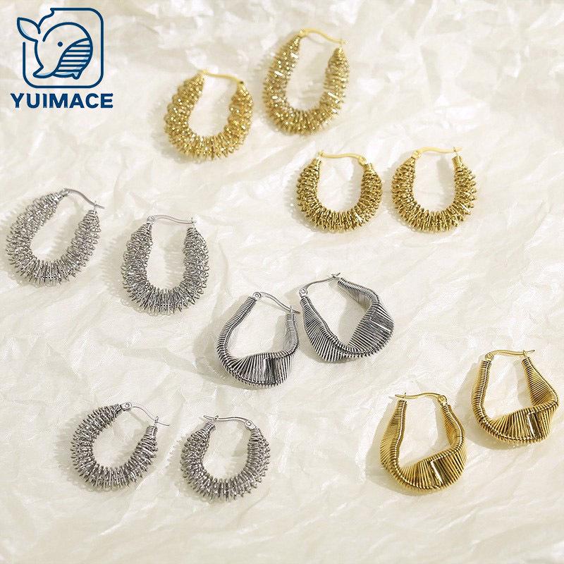 

18k Gold-Plated Titanium Steel U-Shaped Ear Cuff Earrings for Women