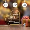 1PC Acrylic Luminous Ornament Photography Accessories, USB Base, Grandma Gift, Heart Figurines