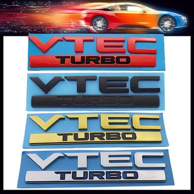 3D Premium VTEC TURBO Capot Aile Coffre Hayon Arrière Plaque Nom Autocollant Emblème Badge Autocollant pour Civic