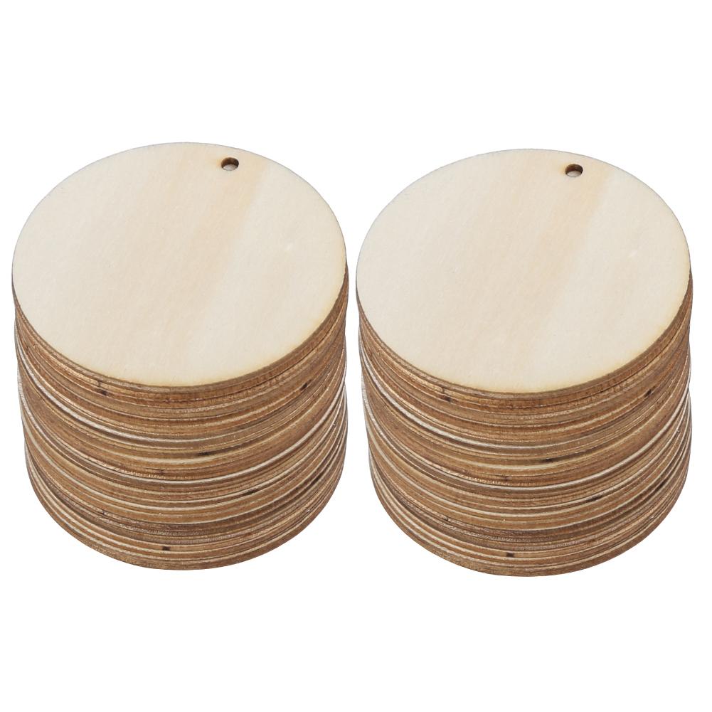 50PCS Simple Fashion Style Wooden Earrings Pendant DIY Hollow Jewelry Craft Making Accessories