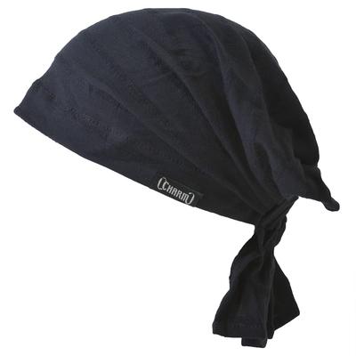 Cotton Thin Rest Turban Cap Stylish Medical Headgear [CHARM] 100% [Free Size/Black]