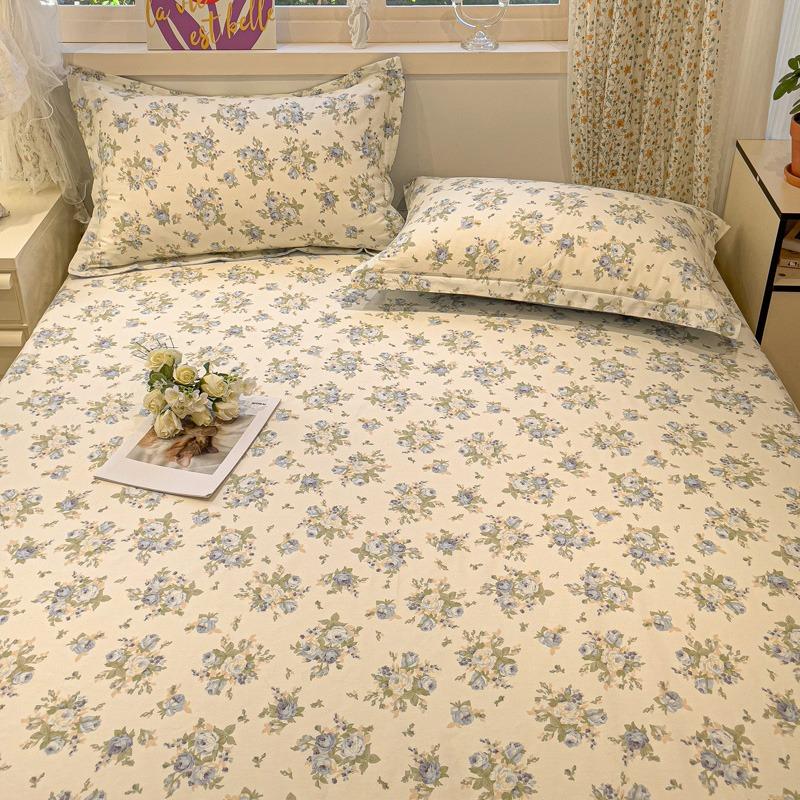 Mei Yun Ge Small Fresh All Cotton Printed Flower Series Single Bed Sheet