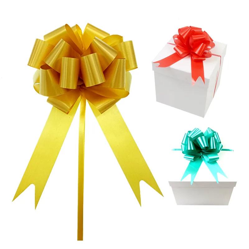 30pcs Christmas Garland Flower Ribbon Holiday Wedding Party Gift Box Packaging Ribbon Stereoscopic Spherical Hand Pulled Flower