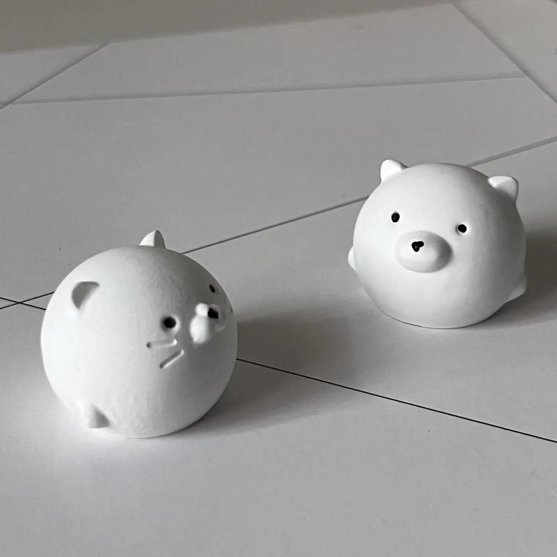 3D Niedliches Schwein Bär Kerze Silikonform Handgemacht Mini Tier Gips Beton Gießen Ornament Harzform Zuhause Schreibtisch Handarbeiten