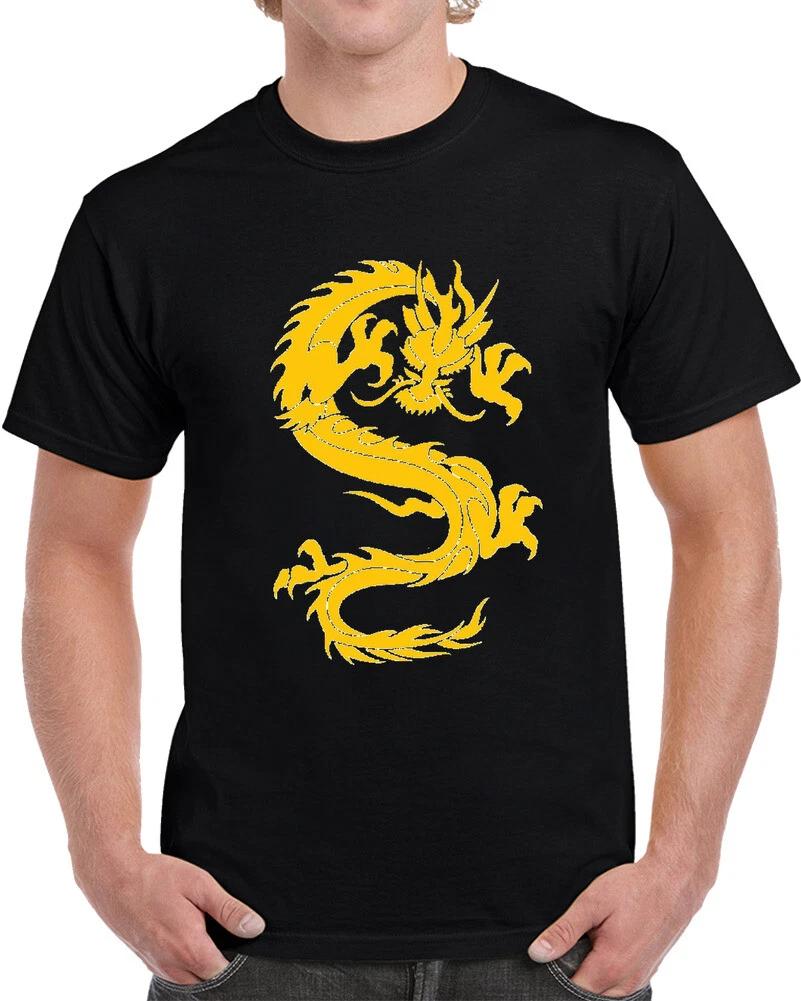 Yellow Dragon 100% Cotton T-shirt Mens Womens Tees Top L