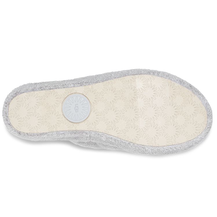 UGG Fluff Yeah Fabric Lightweight Comfortable Furry Fashion Slippers Women Slippers Metallic-Gray 1127116-MGR