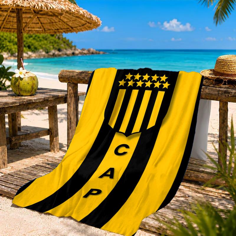 Toalla de Playa con Emblema del Club de Fútbol Peñarol, Secado Rápido, Fácil de Cuidar, Adecuada tanto para Fitness como para Vacaciones en la Playa, Esencial Deportivo