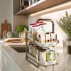 Kitchen Storage Rack 2-Tier Non-Slip Display Organizer Stand Kitchen Storage Shelf for Adults Home Indoor Tabletop Dormitory