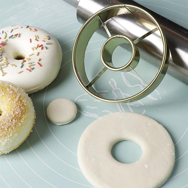 Edelstahl Donutform Keksstempel Form Kuchen Dekoration Werkzeug DIY Kuchen Brot Schokolade Teigschneider Küchen Backzubehör