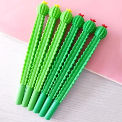 2 Pc Kaktus Form Stift Grüne Pflanze Gel Stift Tinte Marker Stift Versorgung Schreibwaren Shop Schwarz Tinte Kind