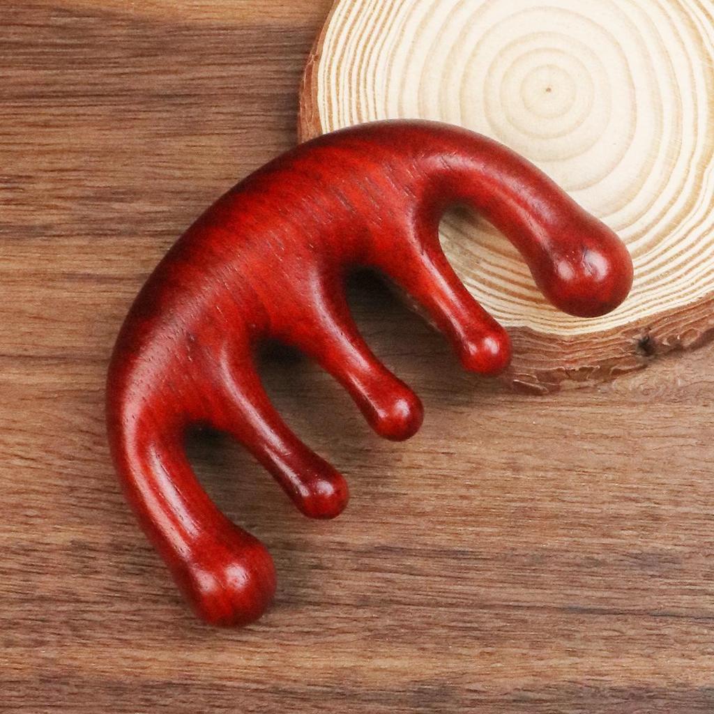 Massagekamm aus Sandelholz: Tragbarer Holzkopf- & Meridiankamm Souvenir