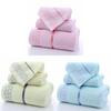 Cotton Water Cube Solid Color Towel Set With Logo Embossing For Spa And Gift Use