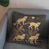 2D Tropical Cats Pattern Decorative Pillow Cover Pattern Cushion Cover Suitable For Sofa Bedroom Car Pillow Cover