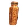 @ Copper Water Bottle Red Printed Flower Design 362 Gm