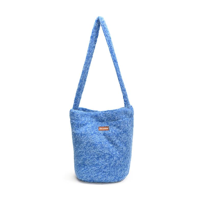 

осень-зима 2025 новый желтый фруктовое дерево мягкий бархат на плечо кроссбоди рюкзак для покупок рюкзак ведро на плечо