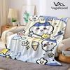 Cute Chiikawa Cartoon Flannel Blanket Warm Soft Halloween Christmas Couch Warm Cozy Decorative Decor Gift for All Season