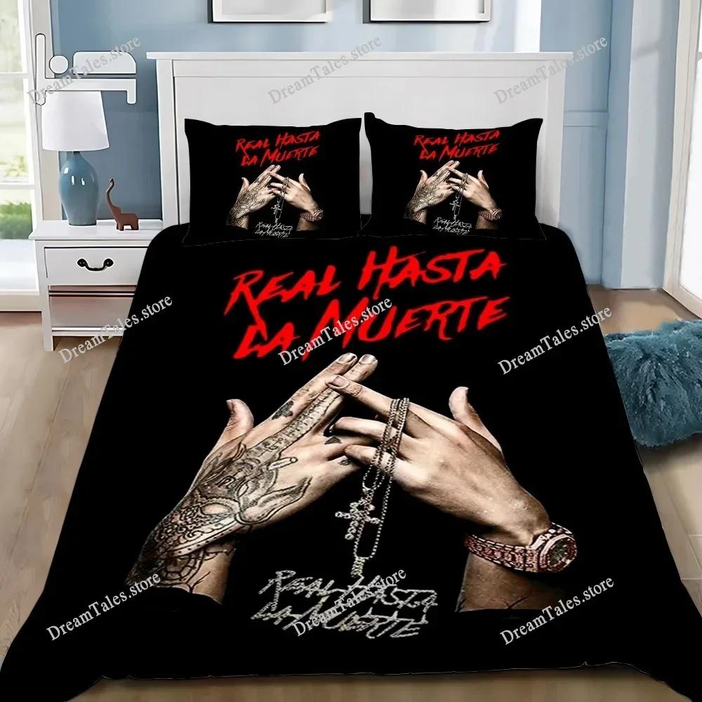 Anuel AA Real Hasta La Muerte Duvet Cover Pillowcase Bedding Set Adult Boy Girl Bedroom Decoration Children Gift Single Double74