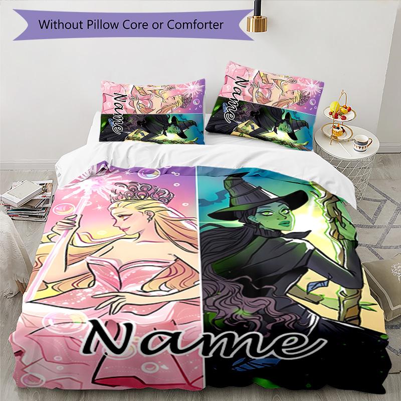 3pcs The Wizard of Oz3 Cover Set - Personalized Name, HD Printed Bedding with 1 Cover and 2 Pillowcases - Perfect for Home Decor, Easy Care