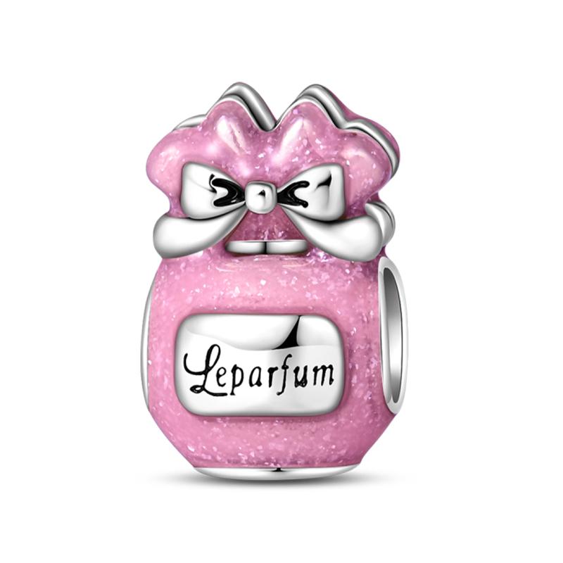 Charms Beads Copper Pink Perfume Bottle Letter Luminous Firefly Tarot Card Beads Fit Diy Bracelets Jewelry