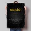 Music Definition Printed Poster Customized Wall Art Retro Vintage Metal Tin Signs for Home Decor Coffee Bar Accessories Man Cave