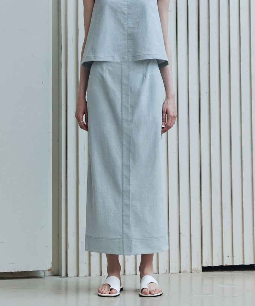 Zero Street Le Zero Stitch Long Skirt / Blue