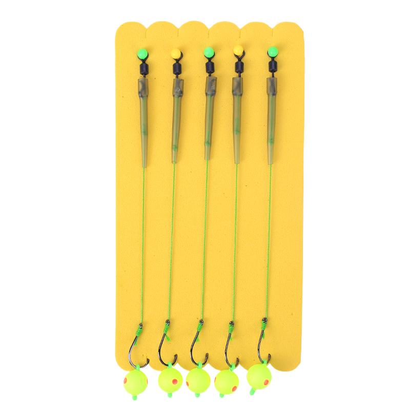 

Fishing Rig Set with Multiple Hooks and Beads for Freshwater and Saltwater Angling Durable Construction for Various Fishing Techniques One Size жёлтый